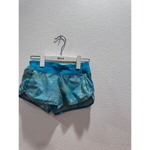 ivivva by Lululemon Girls Shorts Size 12 Blue Tie-Dye‎ Athletic Run Dance